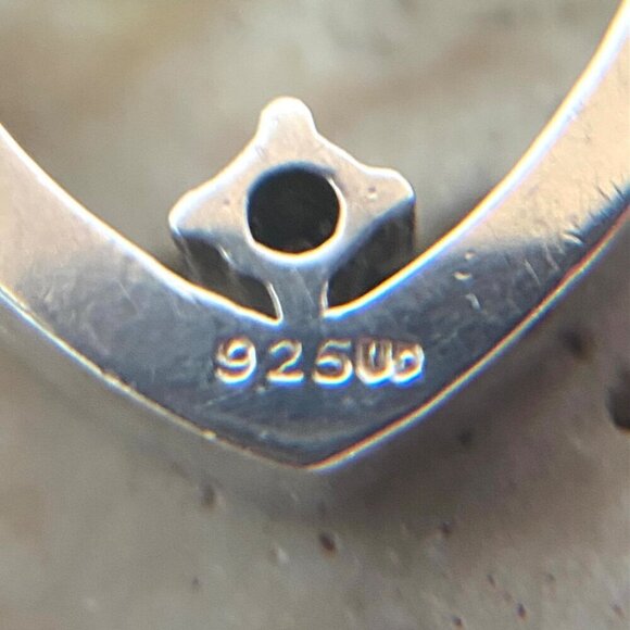 Solid Sterling Silver 925 UD Diamond Chip Heart Charm Cable Chain Bracelet 7.25" - Picture 8 of 16